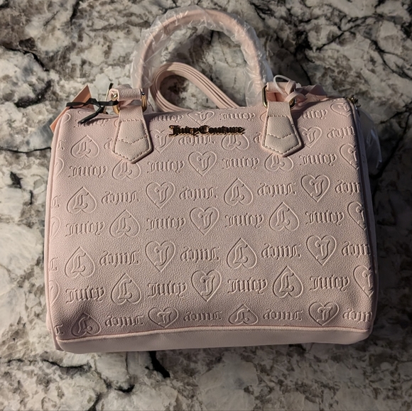 🆕📢📢 Last One... Juicy Couture Heart Embossed Satchel - Picture 11 of 11